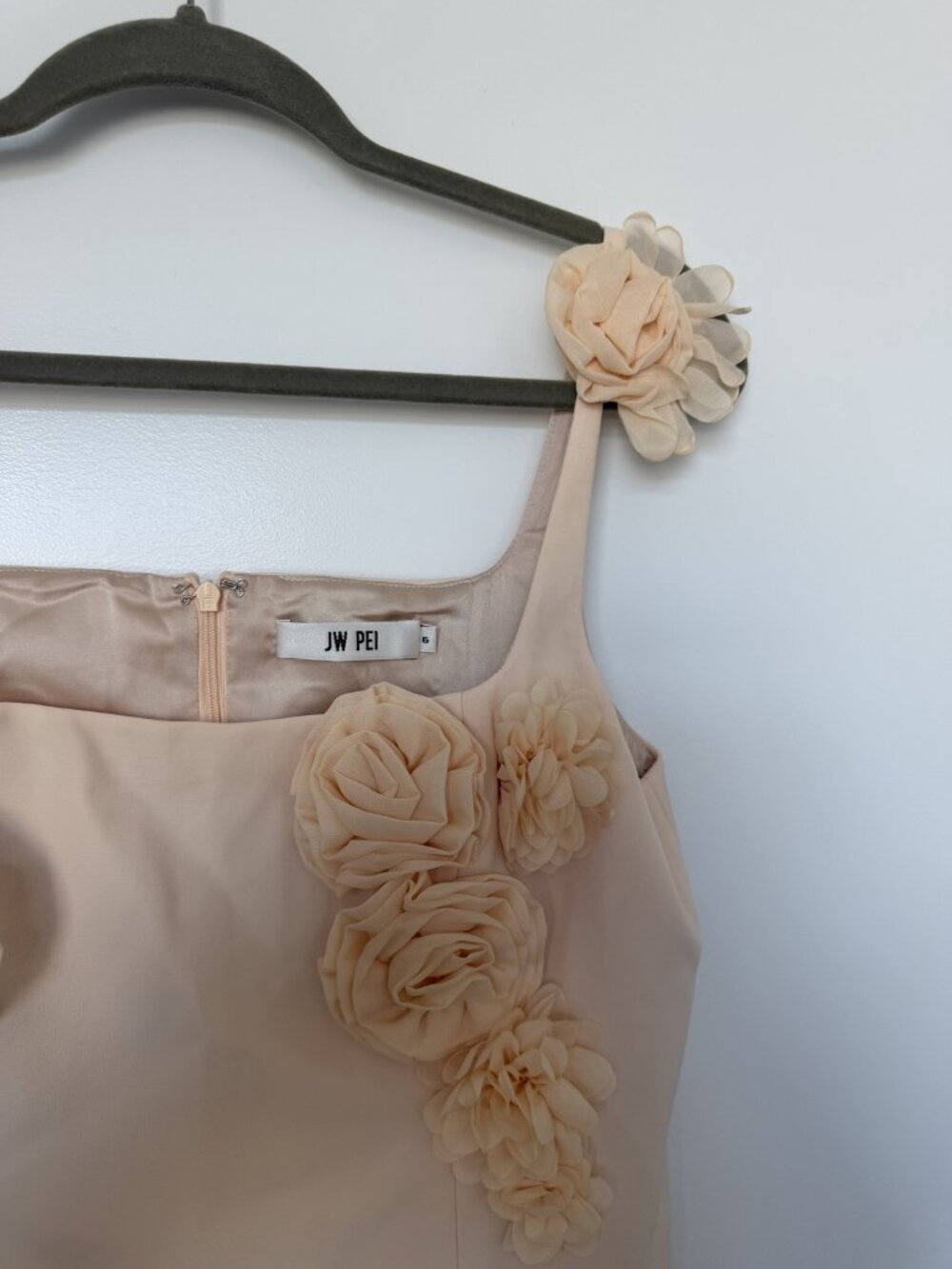 JW PEI Blush Rosette One-Shoulder Mini Dress - Picture 3 of 4